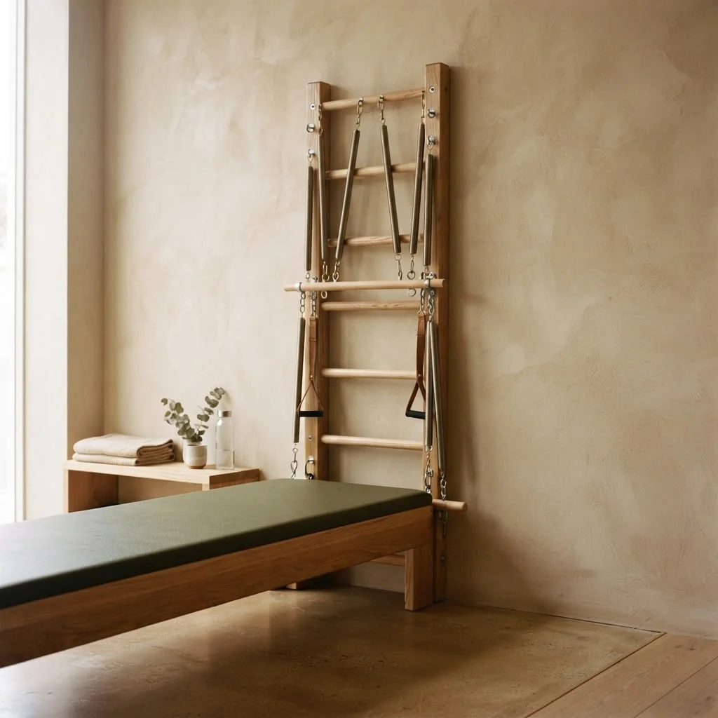 Balanced Body Pilates apparatus and reformers in the studio